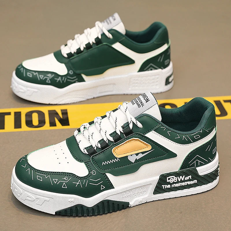 Men's thick soled shoes are fashionable breathable deodorizing wear-resistant and shock-absorbing