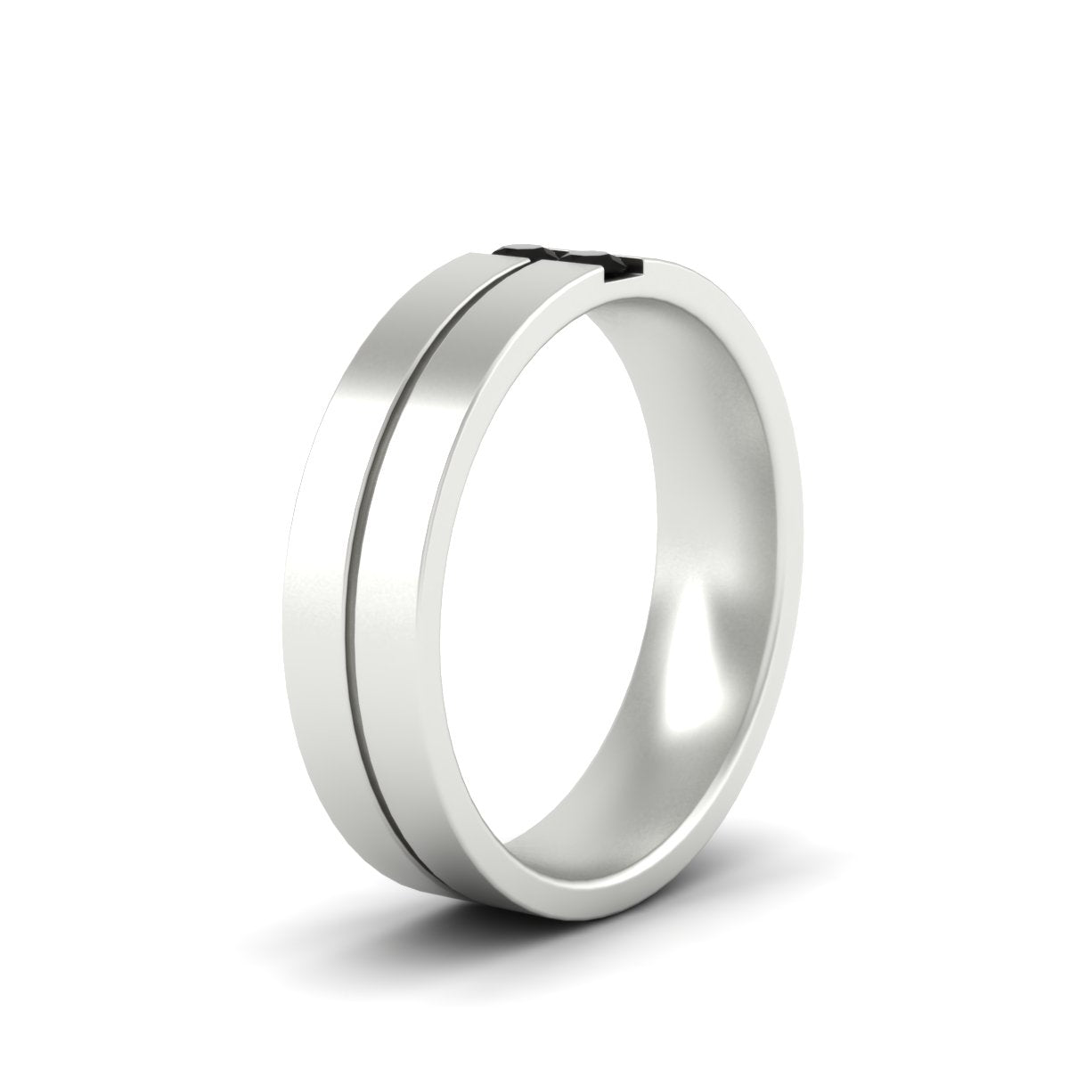 Mens 2 Stone Band