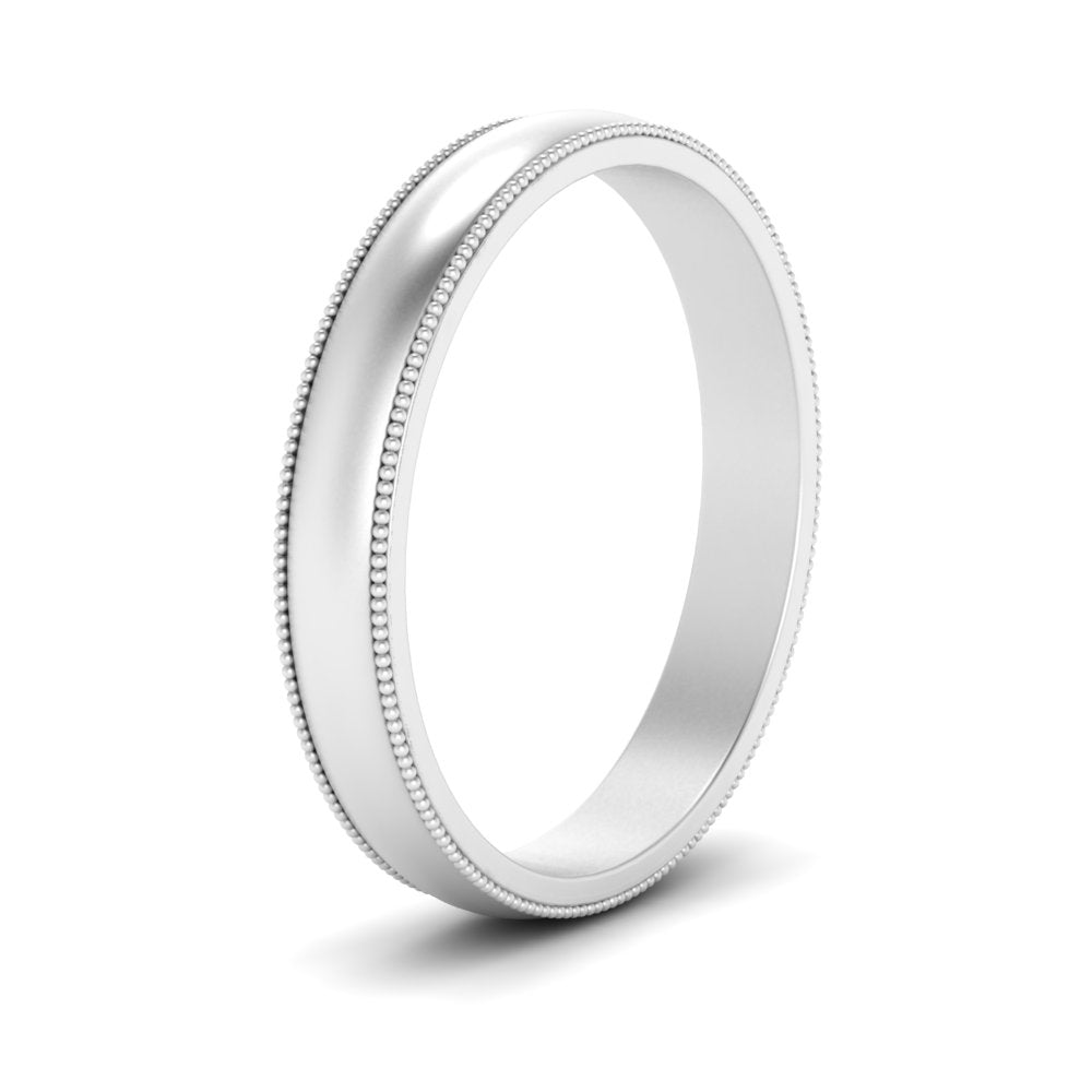 Milgrain Matte Finish Mens Band