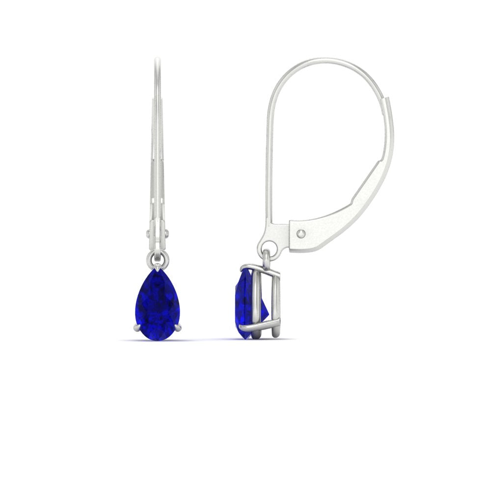 Minimalist Pear Drop Lever Back Earrings