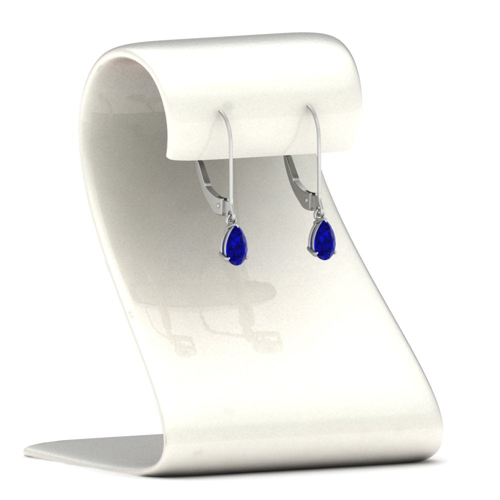 Minimalist Pear Drop Lever Back Earrings
