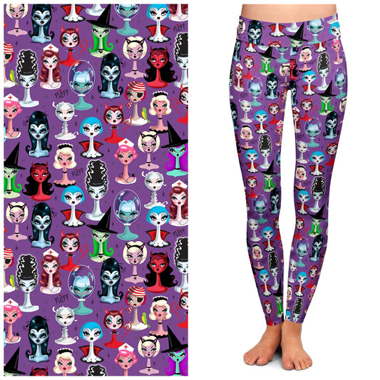 "Spooky Dolls" Leggings by Miss Fluff x Lipstick & Chrome TC2