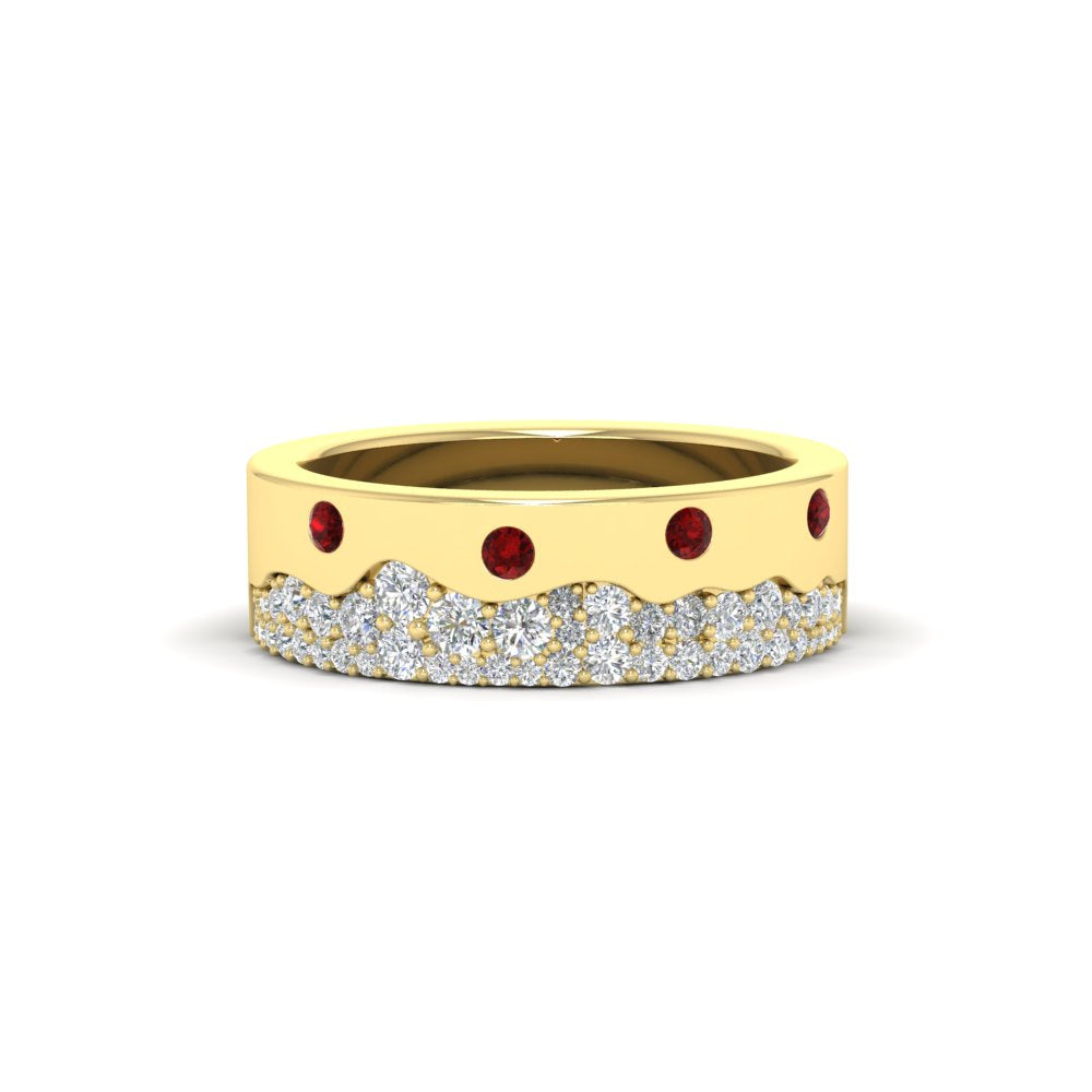 Mountain Stone Mens Wedding Ring