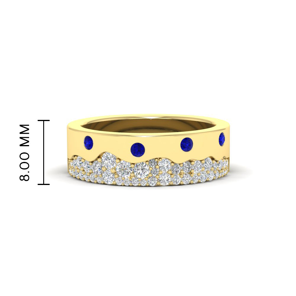 Mountain Stone Mens Wedding Ring