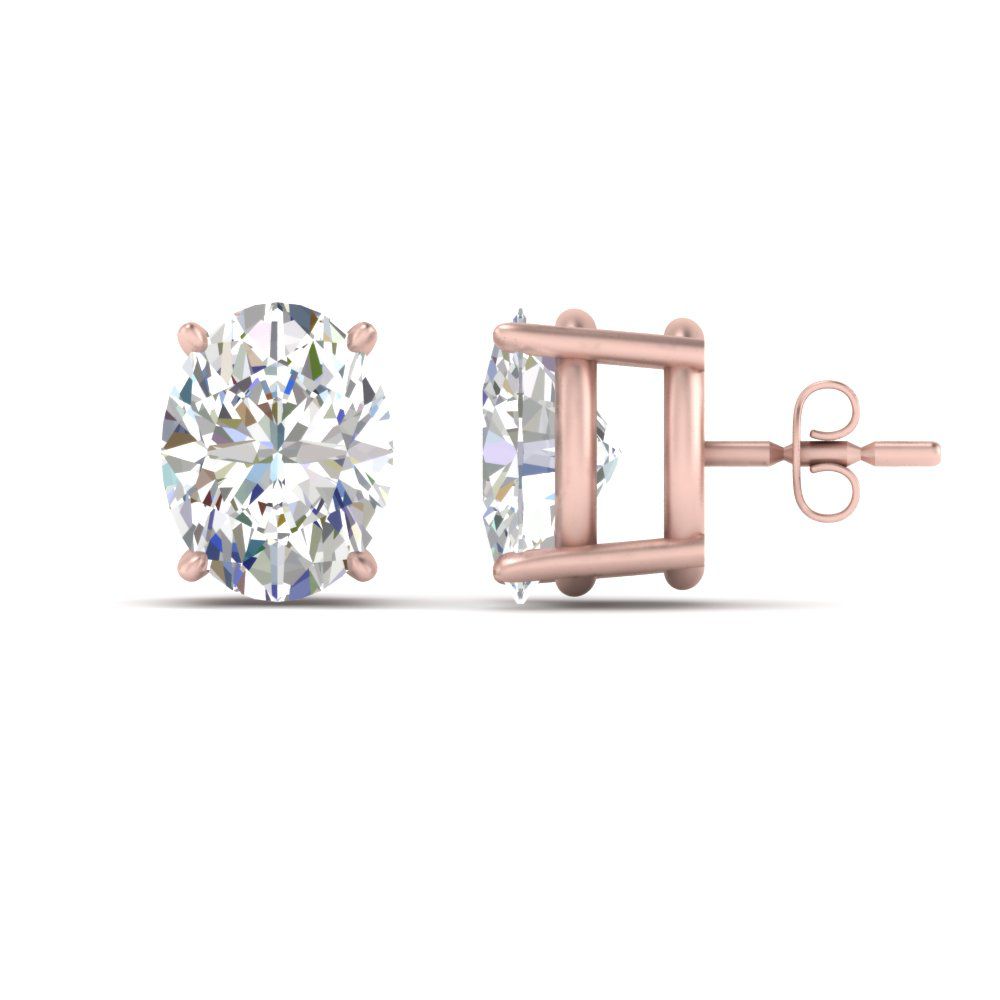 Stud Earring Basket Oval Shaped