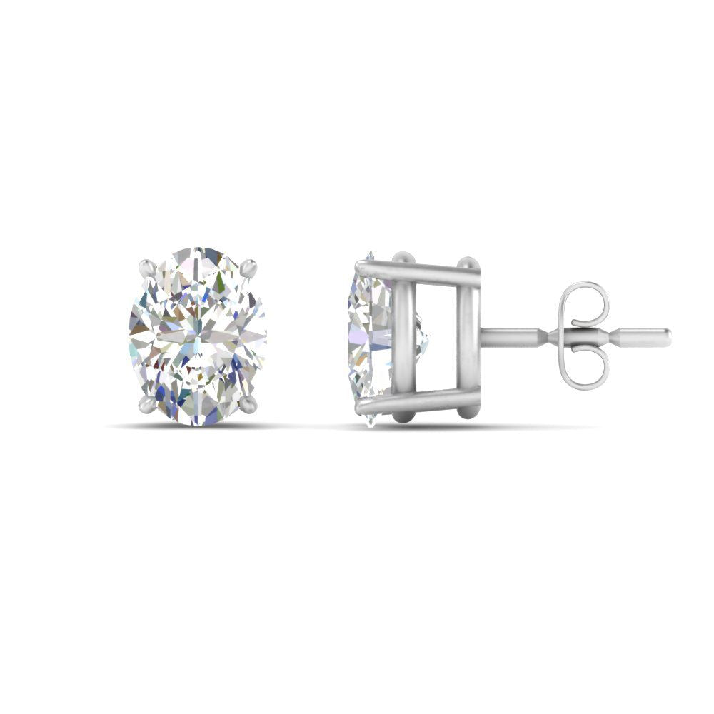 Stud Earring Basket Oval Shaped