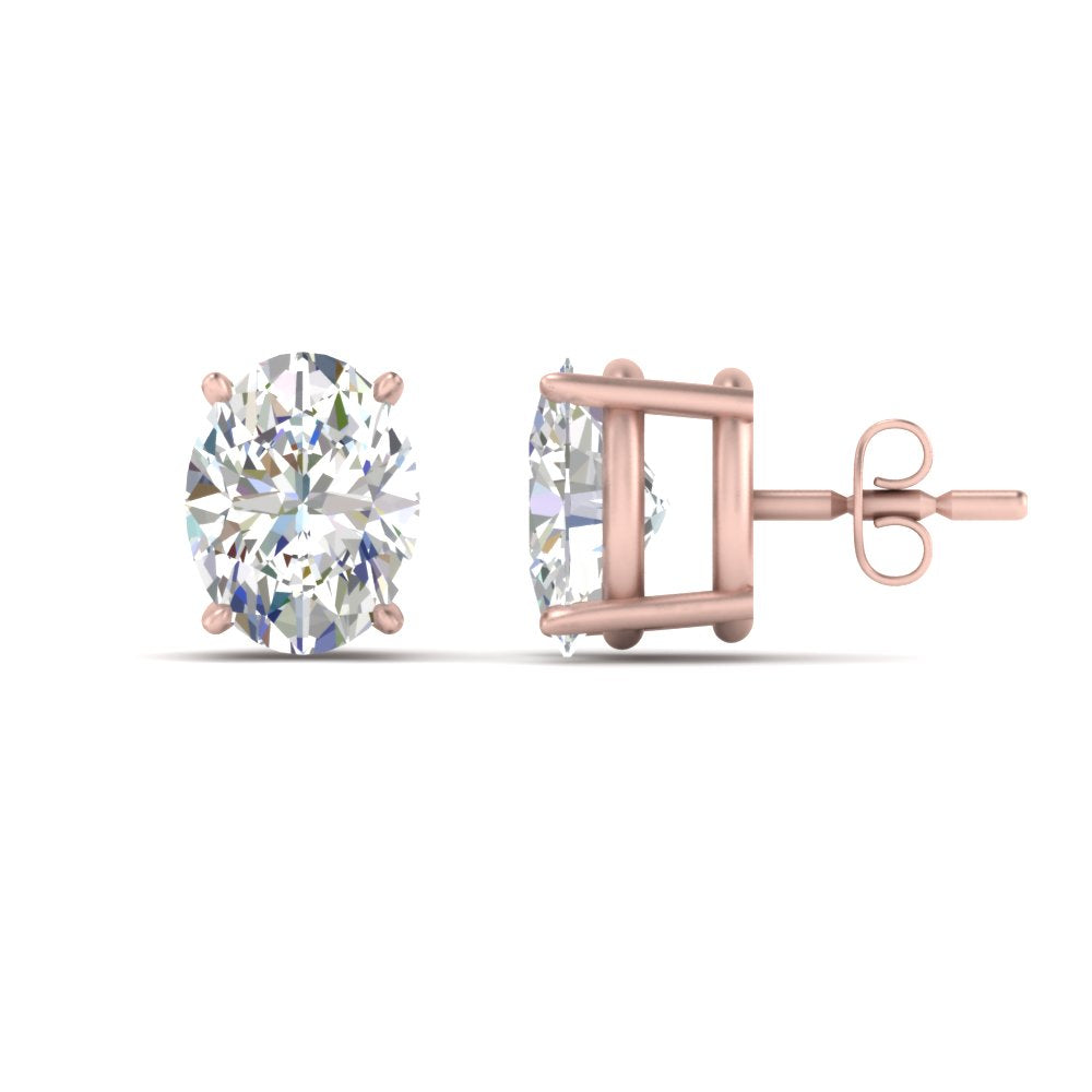 Stud Earring Basket Oval Shaped