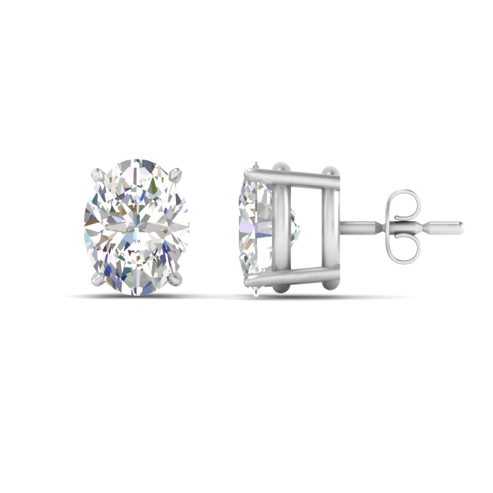 Stud Earring Basket Oval Shaped