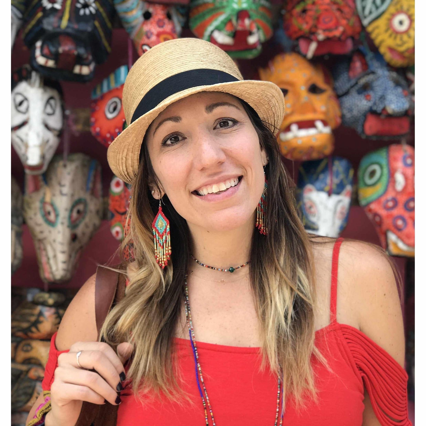 Alegria Seed Bead Earrings - Guatemala