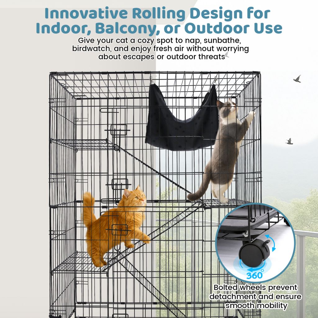 50 Inch 4-Tier Cat Cage C01