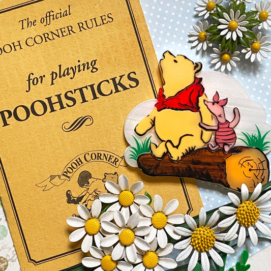 "Pooh and Piglet" Brooch by Lipstick & Chrome