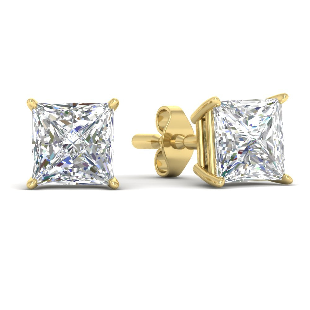 Princess Cut Diamond Stud Earring