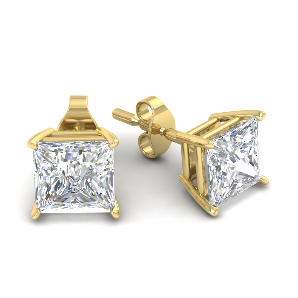 Princess Cut Diamond Stud Earring