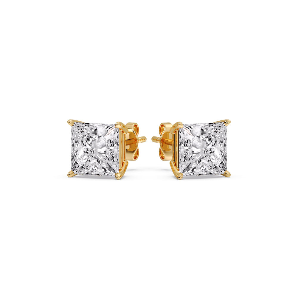 Princess Cut Diamond Stud Earring
