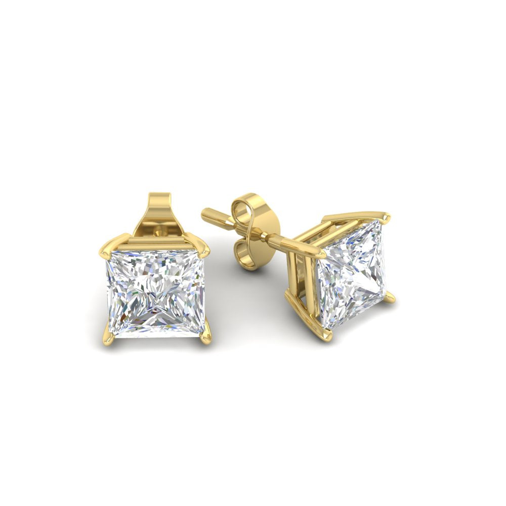 Princess Cut Diamond Stud Earring