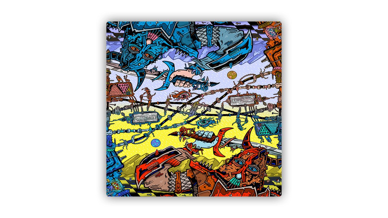 Red vs. Blue Umbilical Brambles 2 Player Cloth Playmat