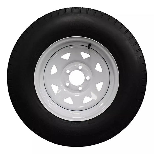 (Single Assembly) Antego Tire and Wheel  225/75D15 Highway Terrain – 15.0-Inch Rim, 8-Ply-Ply Strength, Load 113.0, Speed M – Heavy-Duty Trailer Tire | A15604500116208ST22575D15