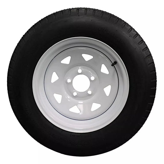 (Set of 4) Antego Tire and Wheel  205/75D15 Highway Terrain – 15.0-Inch Rim, 6-Ply-Ply Strength, Load 101.0, Speed M – Heavy-Duty Trailer Tire | A15604500116206ST20575D15-B4