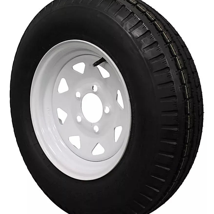 (Single Assembly) Antego Tire and Wheel 185/80D13 Highway Terrain Trailer Tire & Wheel – 13.0-Inch Pre-Mounted Rim, 8-Ply-Ply Build, Perfect for Utility & Cargo Use | A130454510116206ST18580D13