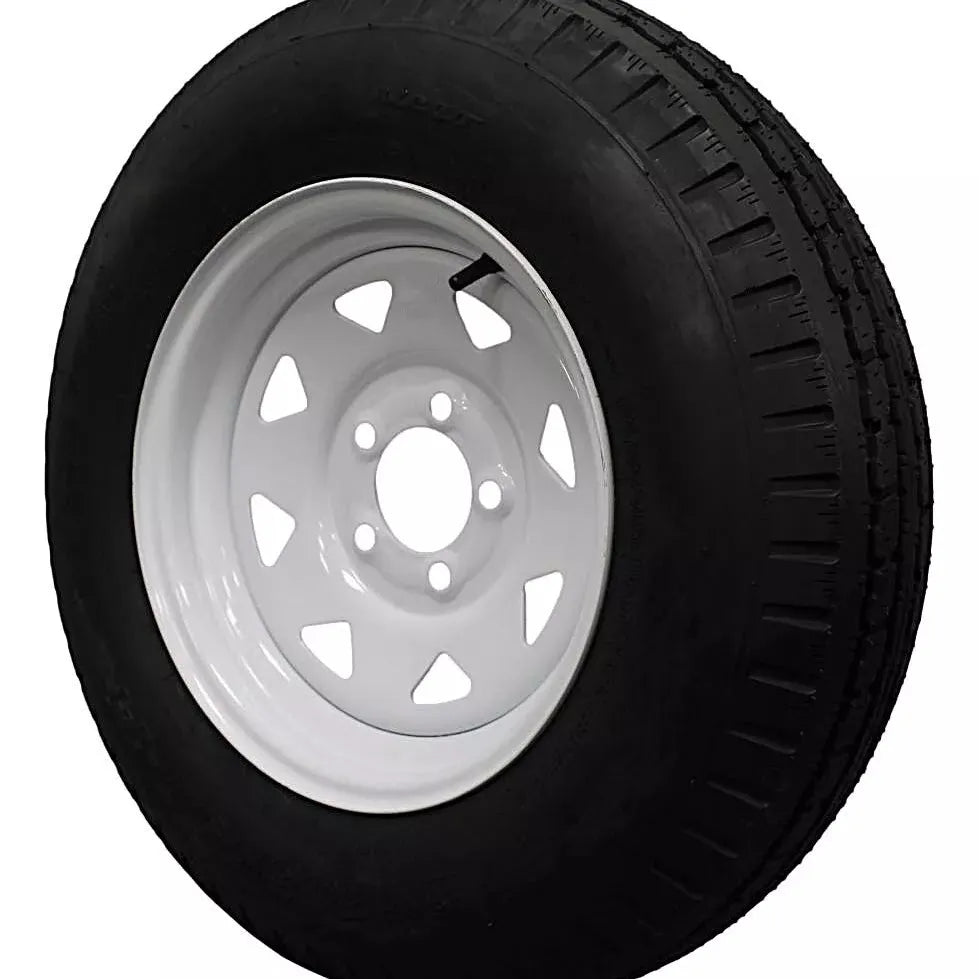 (Set of 4) Antego Tire and Wheel 205/75D14 Highway Terrain Trailer Tire & Wheel – 14.0-Inch Pre-Mounted Rim, 6-Ply-Ply Build, Perfect for Utility & Cargo Use | A140554020116206ST20575D14-B4