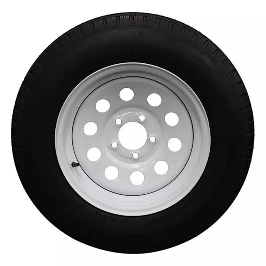 (Single Assembly) Antego Tire and Wheel 205/75D15 Highway Terrain Trailer Tire & Wheel – 15.0-Inch Pre-Mounted Rim, 6-Ply-Ply Build, Perfect for Utility & Cargo Use | A15604510116206ST20575D15