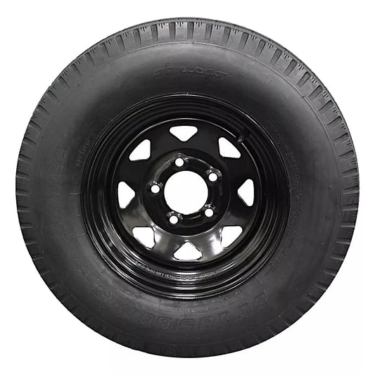 (Single Assembly) Antego Tire and Wheel  185/80D13 Highway Terrain Assembly – Optimized for High Load Performance, 13.0-Inch Rim, Load 94.0, Speed M | A130454510096206ST18580D13