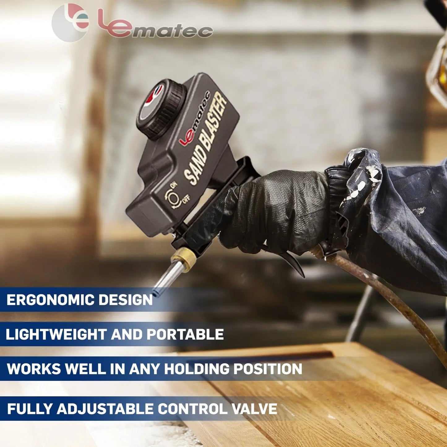 Professional Sandblaster Kit - 150 PSI Multi-Media with Control Valve