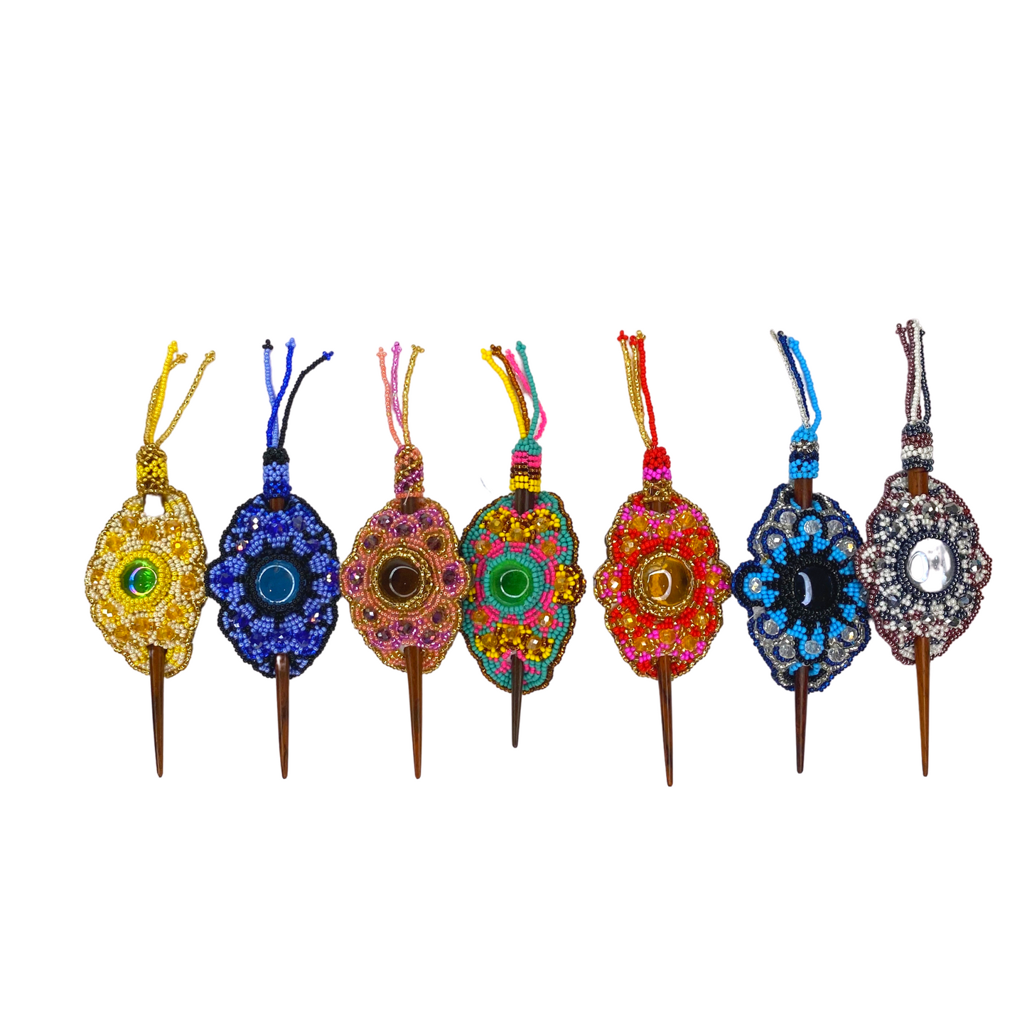 Michelle Seed Bead Hair Barrette - Guatemala