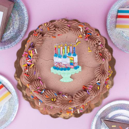 "Slice, Slice Baby" Birthday Cake Brooch by Lipstick & Chrome x Club Eggie
