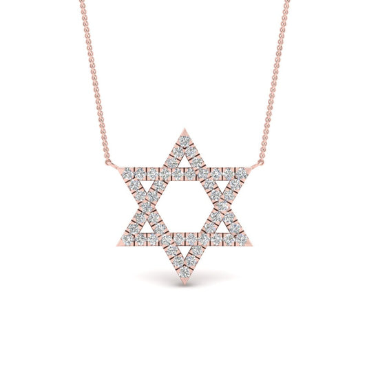 Star Of David Delicate Diamond Pendant