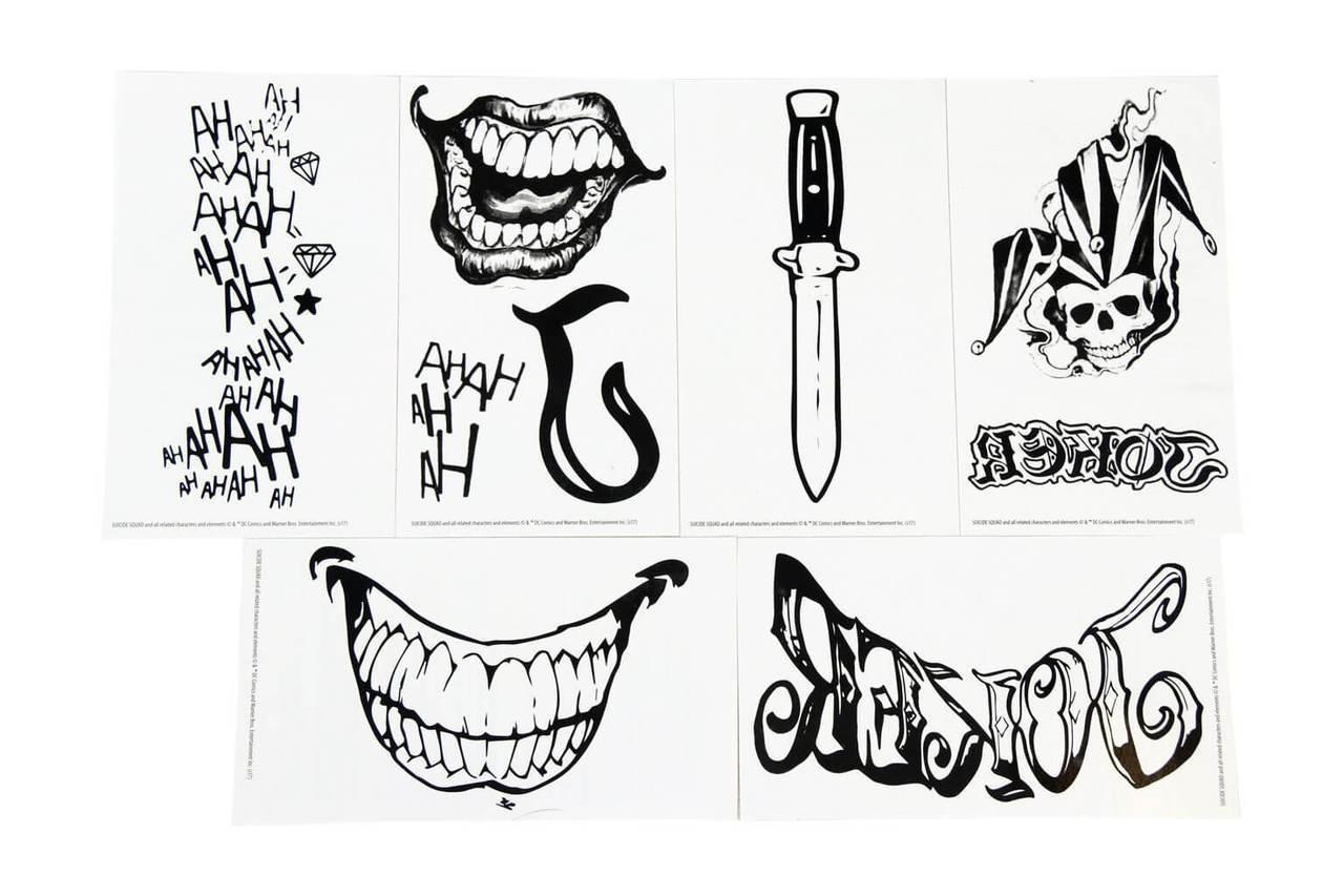Suicide Squad The Joker Water Transfer Body Tattoos
