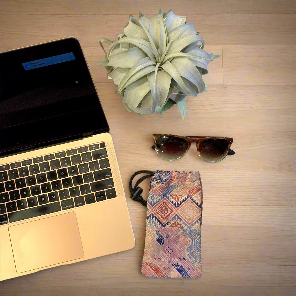 Pick Color: Sunglass | Eyeglass Case Up-cycled Textile One-of-a-kind Huipil - Guatemala
