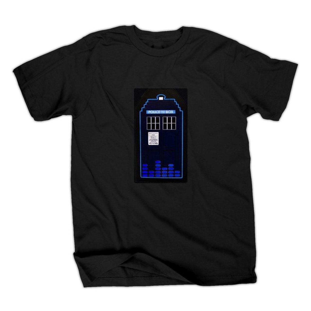 TARDIS Sound Activated LED Light Up T-Shirt