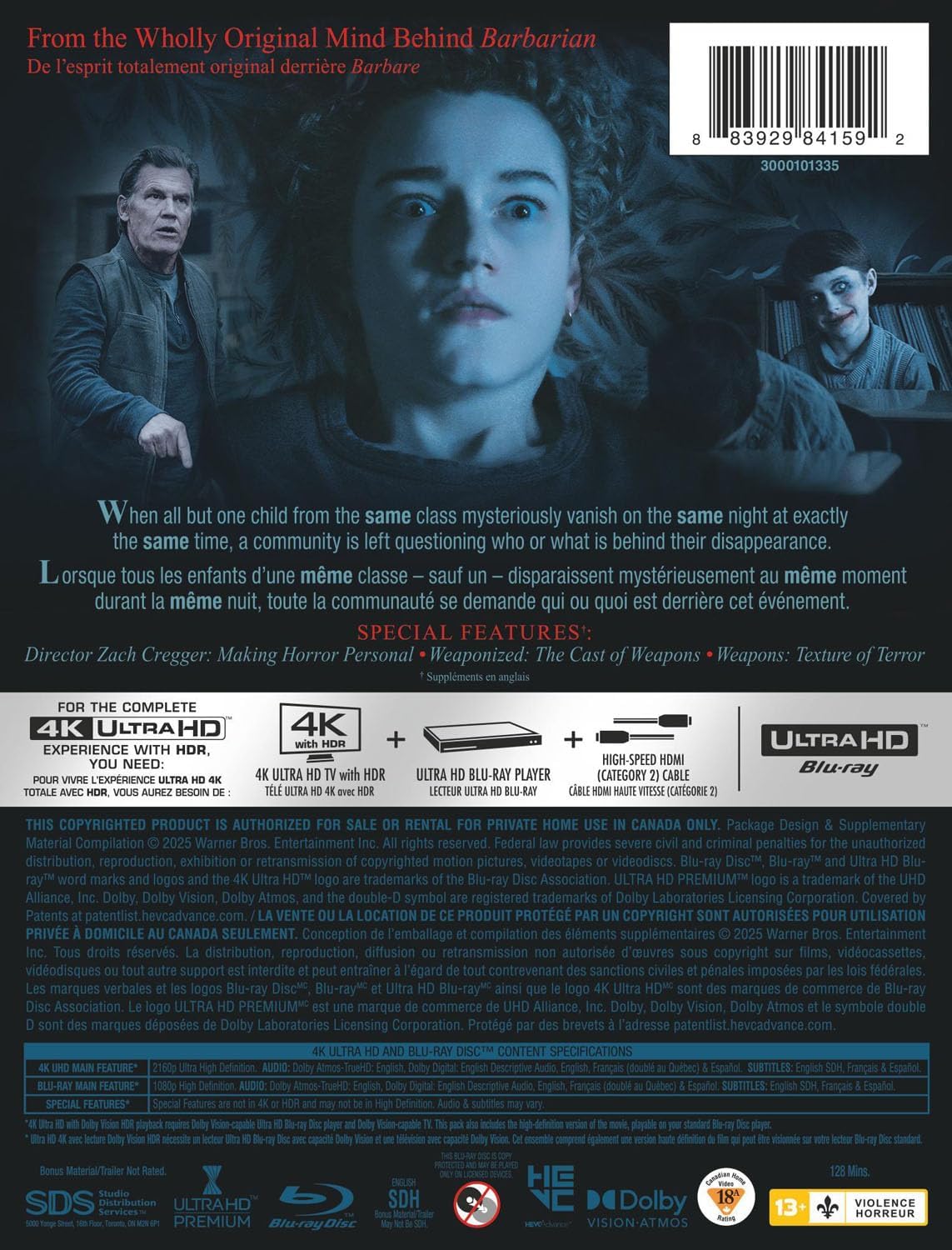 Weapons - Limited Edition Steelbook (4K Ultra HD + Blu-ray)