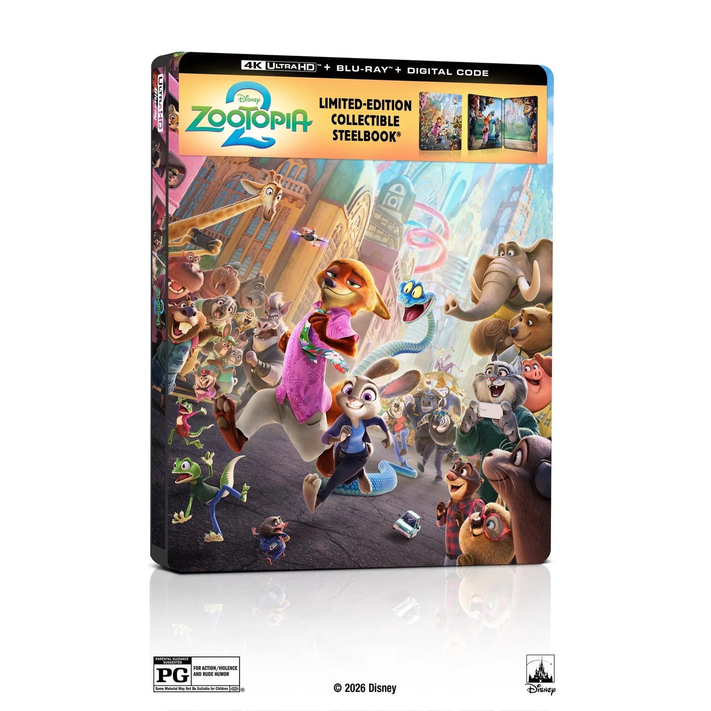 Zootopia 2 - Limited Edition Steelbook (4K Ultra HD + Blu-ray + Digital)